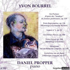 BOURREL OEUVRES POUR PIANO DANIEL PROPPER front