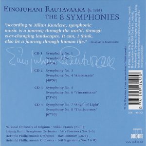 RAUTAVAARA, les 8 symphonies, 2